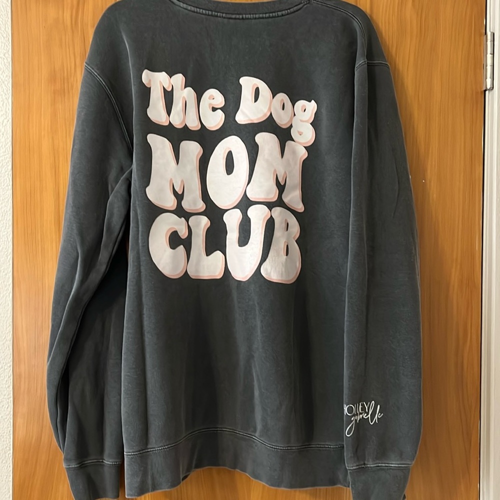 Holley Gabrielle x DressUp Collab Charcoal The Dog Mom Club Pullover